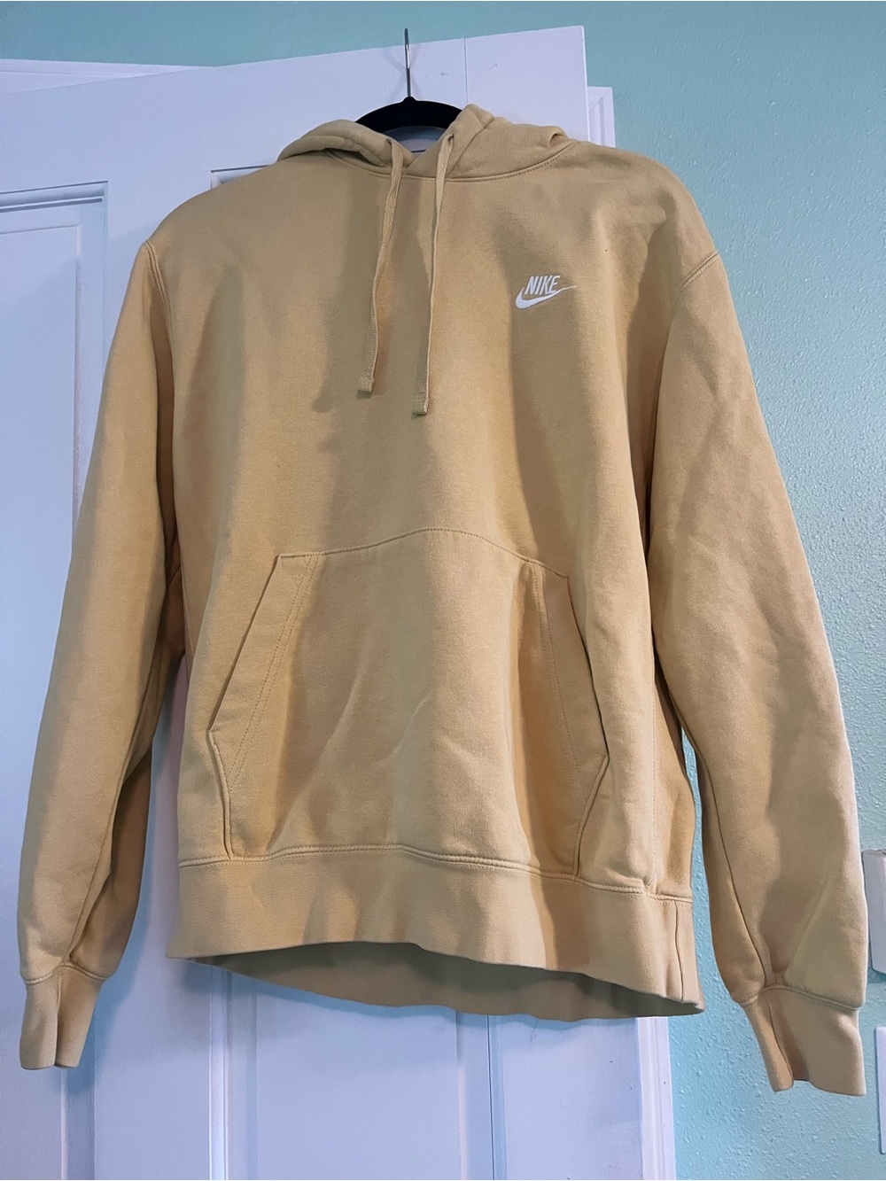 Nike yellow Hoodie with White Logo